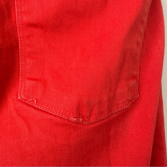 VINCE | Geranium Red Orange Skinny Ankle Jeans Size 32 Women's - Picture 5 of 6